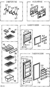UNIT PARTS Diagram and Parts List for FR-3802  General Electric Refrigerator