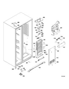 FZ SECTION Diagram and Parts List for DSRS5KGXAFGS  General Electric Refrigerator
