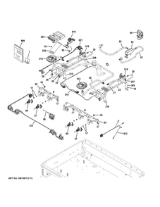 Part Location Diagram of WB18X39310 GE HARNESS THERMOSTAT