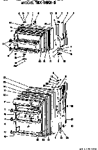Doors Diagram and Parts List for TBX18KHB  General Electric Refrigerator