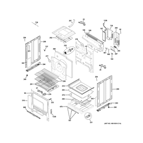 Body Parts Diagram and Parts List for CHS900P2M9S1  General Electric Range