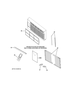 Room Air Conditioner Diagram and Parts List for AEZ08LVQ2  General Electric Air Conditioner