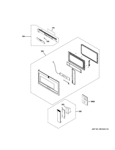 CONTROL PANEL & DOOR PARTS Diagram and Parts List for PVM9005EJ3ES  General Electric Range