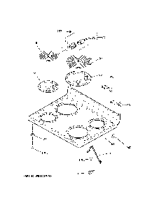 Cooktop Diagram and Parts List for JB258DM2WW  General Electric Range