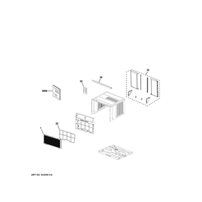 Room Air Conditioner Diagram and Parts List for AWFS12WWL2  General Electric Air Conditioner