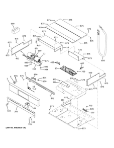 Control Panel Diagram and Parts List for CTS90FP2N3S1  General Electric Wall Oven