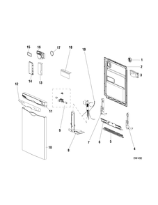 Part Location Diagram of WG04L01965 GE ARM, HINGE (RIGHT) (RIGHT)