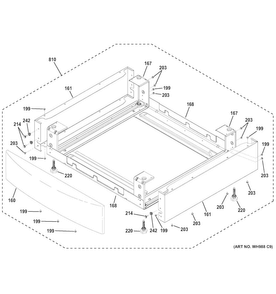 Riser Assembly Diagram and Parts List for GFDR485EF1MC  General Electric Dryer