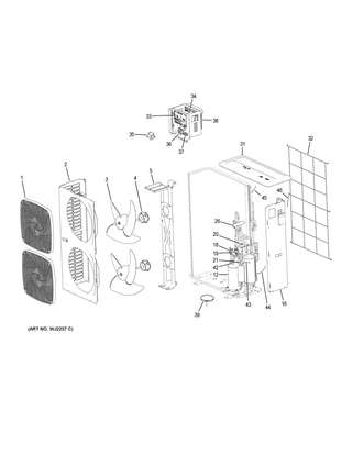 Part Location Diagram of WJ76X24388 GE ACCESS PANEL
