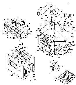 Body Section Diagram and Parts List for JKS060J3  General Electric Wall Oven