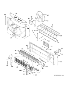 Motor And Chassis Parts Diagram and Parts List for AZVS15DMXWAK1  General Electric Air Conditioner