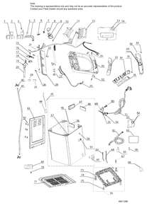 CABINET Diagram and Parts List for HLPW028BXW  General Electric Washer