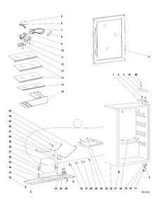 REFRIGERATOR Diagram and Parts List for GCS04GLRTSC  General Electric Refrigerator