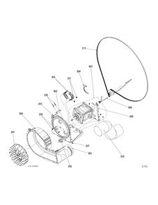 BLOWER-DRIVE Diagram and Parts List for GUAP270EM0WW  General Electric Washer