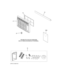 Part Location Diagram of WJ01X21740 GE INSTALLATION KIT
