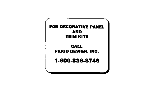 Decorative Panels- Contact Parts Diagram and Parts List for TBX18JATJRWH  General Electric Refrigerator