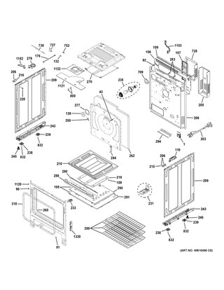 Body Parts Diagram and Parts List for PGS930FEL1DS  General Electric Range
