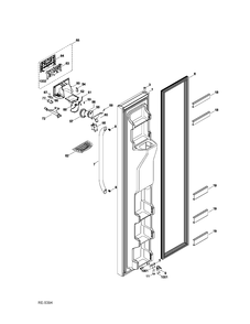 FZ DOOR Diagram and Parts List for GSRS3KLZDFSS  General Electric Refrigerator