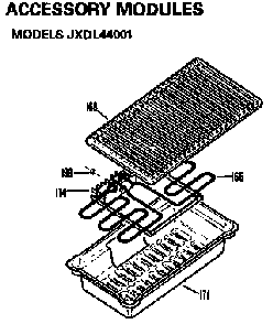 Modules Diagram and Parts List for JP672B9K2  General Electric Cooktop
