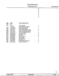 Doors Page 2 Diagram and Parts List for 140060A  General Electric Refrigerator