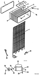 Part Location Diagram of WR2X8054 GE LEVEL SCREW