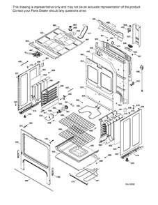 BODY PARTS Diagram and Parts List for JCB630EF1ES  General Electric Range