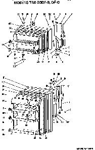 Doors Diagram and Parts List for TBX20DFB  General Electric Refrigerator