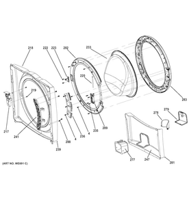 Part Location Diagram of WH02X20920 GE HINGE LEAF