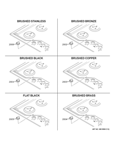 Cafe Customization Diagram and Parts List for CGP70302N2S1  General Electric Range