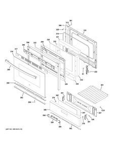 DOOR & DRAWER PARTS Diagram and Parts List for JGBS66DEK2WW  General Electric Range