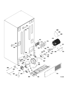SYSTEM PARTS Diagram and Parts List for PFSF1NFXABB  General Electric Refrigerator
