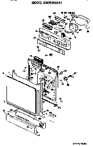 Front/control Panel Diagram and Parts List for GSD550M-01  General Electric Dishwasher