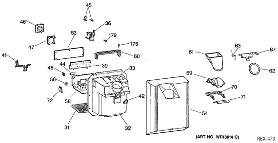 ICE MAKER KIT Diagram and Parts List for MRSC22KRWH  General Electric Refrigerator