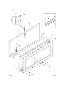 LID Diagram and Parts List for FCM25SBBWW  General Electric Freezer