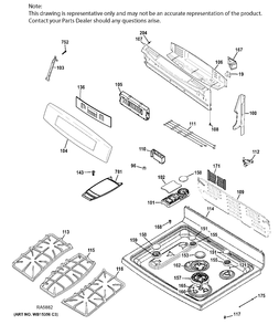 Part Location Diagram of WS01F06071 GE ORIFICE HOLDER Assembly