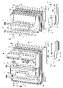 Doors Diagram and Parts List for TBX18BKE  General Electric Refrigerator