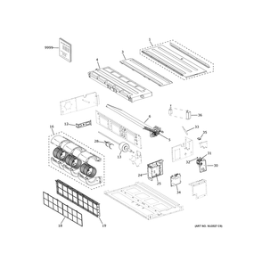 Room Air Conditioner Diagram and Parts List for US30MB2BEA1  General Electric Air Conditioner