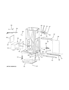 Frame Parts Diagram and Parts List for UCG1680LSS  General Electric Trash Compactor