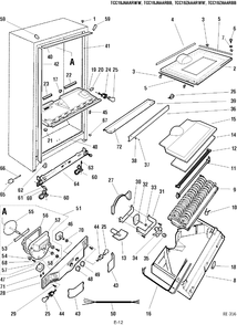 SYSTEM GROUP 1 Diagram and Parts List for TCX18JAAARWW  General Electric Refrigerator