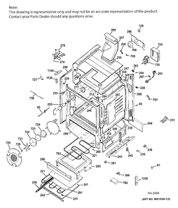 BODY PARTS Diagram and Parts List for CCGS985SET6SS  General Electric Range