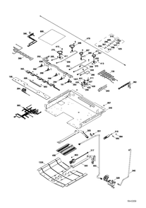 GAS & BURNER PARTS Diagram and Parts List for PCGB930DET3WW  General Electric Range
