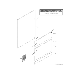 Part Location Diagram of WR78X44084 GE STAINLESS DOOR WRAP - CD FF