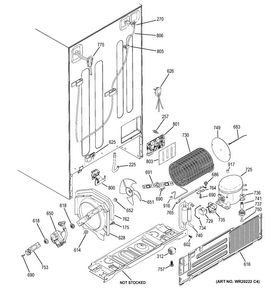 Machine Compartment Diagram and Parts List for GSHS6HGDECSS  General Electric Refrigerator