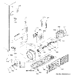 Machine Compartment Diagram and Parts List for GFE26JGMWFWW  General Electric Refrigerator