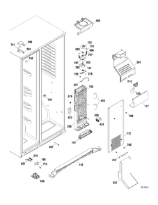FZ SECTION Diagram and Parts List for GSR23VSWASS  General Electric Refrigerator