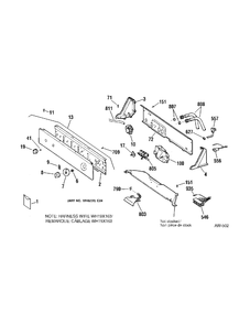 CONTROLS Diagram and Parts List for GCXRP090D0WW  General Electric Washer