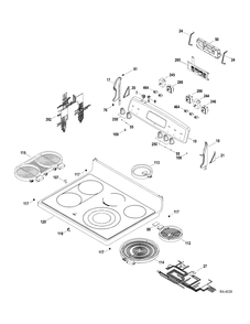 CONTROLS-COOKTOP Diagram and Parts List for JCBP84SP1SS  General Electric Range
