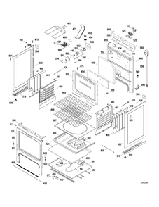 BODY PARTS Diagram and Parts List for JCBP81DP2BB  General Electric Range