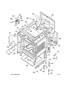 CHASSIS Diagram and Parts List for JCBP63SK1SS  General Electric Range