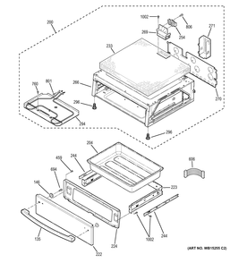 WARMING DRAWER Diagram and Parts List for PB930TF2WW  General Electric Range